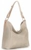 Bőr táska shopper bag Vittoria Gotti bézs V2054